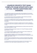 USAREUR DRIVER'S TEST BANK COMPLETE EXAM UPDATE WITH 2023 ACTUAL TESTED QUESTIONS AND ANSWERS