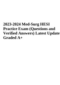 2023 Med-Surg HESI Practice Exam &vert; Questions and Verified Answers &vert; Latest Update Graded A&plus;