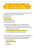 ATI COMP 2023/2024 FORM A & B QUESTIONS AND CORRECT ANSWERS 100% Guaranteed Success A+ GRADE