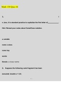 MATH 130 Week 6 Practice Test 4 Exam Questions and Answers &lpar;2022&sol;2023&rpar; &lpar;Verified Answers&rpar;