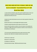 2022&sol;2023 HESI EXIT RN V3 EXAM &lbrack; NEW All 160 Qs & As Included - Guaranteed Pass A&plus;&excl;&excl;&excl; &lpar;All Brand New Q&A&rpar;
