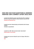 HESI MED-SUR EXAM QUESTIONS & ANSWERS VERIFIED 100% CORRECT LATEST 2023/2024.