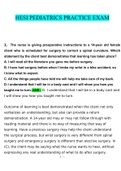 PEDIATRICS - HESI PRACTICE EXAM LATEST 2022 UPDATE