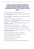 ICEV ELANCO ANIMAL SCIENCE CERTIFICATION QUESTIONS AND ANSWERS PRACTICE EXAM UPDATE 2023 