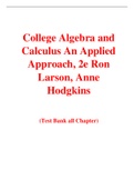 College Algebra and Calculus An Applied Approach, 2e Ron Larson Anne Hodgkins (Test Bank)