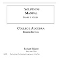 College Algebra, 8e Robert Blitzer (Solution Manual)