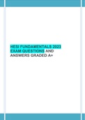  HESI FUNDAMENTALS 2023 EXAM QUESTIONS AND ANSWERS GRADED A+