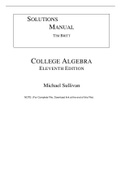 College Algebra, 11e Michael Sullivan (Solution Manual)