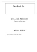 College Algebra, 11e Michael Sullivan (Test Bank))