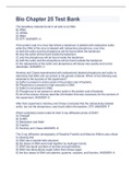 Bio Chapter 25 Test Bank