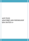 A&P FILES   ANATOMY AND PHYSIOLOGY Q&A RATED A+
