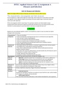 Essay&colon; Unit 12 Assignment A&period; Diseases and Infection&comma; BTEC Applied Science