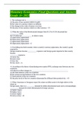 Monetary Economics Final Questions and Answers Grade A&plus; 2023