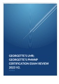 Georgette's LMR&semi; Georgette's PMHNP Certification Exam Review 2023 V2&period;