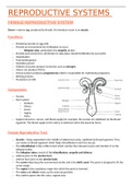 Animal physiology 214 notes on the female reproductive system
