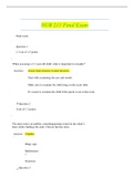 NUR 211 Final Exam &lpar;GRADED A&rpar; Questions And Answer Elaborations