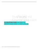 G150&sol;PHA1500 ANTIBIOTIC RESISTANCE MOD 4 DISCUSSION GRADED A&plus;