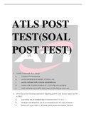 SOAL POST TEST {Post-Test-ATLS 2023LATEST UPDATES QUESTION AND ANSWERS ALREADY GRADED