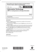 BTEC Information Technology Unit 2 Paper January 2023