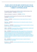 MARYLAND STATE BOARD COSMETOLOGY EXAM LATEST 2023-2024 REAL EXAM 200&plus; QUESTIONS AND CORRECT ANSWERS&vert;AGRADE