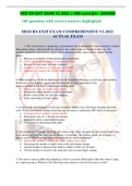  HESI RN EXIT EXAM COMPREHENSIVE V2-2021 ACTUAL EXAM newest 2023 april version with Q&As A+ GRADED