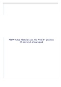 NR599 Actual Midterm Exam 2023 With 75+ Questions All Answered. A Guaranteed