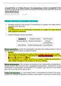 Class notes MKTG 351 &lpar;Marketing&rpar; 