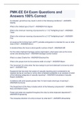 PMK-EE E4 Exam Questions and Answers 100&percnt; Correct