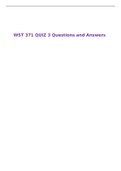 WST 371 QUIZ 3 Questions and Answers