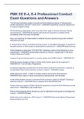  PMK EE E-4&comma; E-4 Professional Conduct Exam Questions and Answers