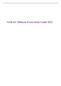 NUR 631 Midterm Exam Study Guide 2023