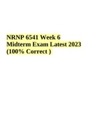 NRNP 6541 Week 6  Midterm Exam Latest 2023  (100% Correct )