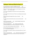 Hubspot Inbound Marketing Q&sol;A