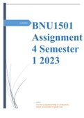BNU1501 Assignment 4 Semester 1 2023