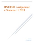 BNU1501 Assignment 4 Semester 1 2023