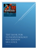 Test Bank For Pathophysiology 9th Edition McCance