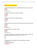 QNT/561 FINAL EXAM QUESTIONS AND ANSWERS