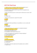 QNT 561 FINAL EXAM QUESTIONS AND ANSWERS