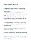 Mental Health Practice A Questions & Answers 2023&lpar; A&plus; GRADED 100&percnt; VERIFIED&rpar;