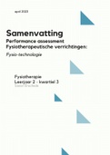 Samenvatting PAS "Fysiotherapeutische verrichtingen&colon; Fysio-technologie"  &lpar;leerjaar 2&comma; kwartiel 3&rpar;