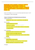 NURSING 3012 EXAM 3 FOCUS TOPICS ANSWERED QUESTIONS RATED A&plus; GUARANTEED SUCCESS LATEST UPDATE 2022 &lpar;QUESTIONS & RATIONALES FROM PAGE 15&rpar;
