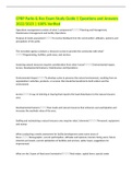 CPRP Parks & Rec Exam Study Guide 1 Questions and Answers 2022&sol;2023 &vert; 100&percnt; Verified