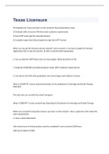 Texas Licensure exam 2023 with 100&percnt; correct answers