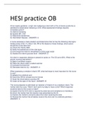 Exam &lpar;elaborations&rpar; HESI practice OB 