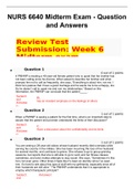 NURS 6640 Midterm Exam - Question and Answers