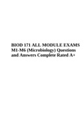 BIOD 171 ALL Exams &lpar;Essential Microbiology&comma; Module 1-6&rpar; Questions and Answers Complete Rated A&plus;