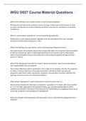 WGU D027 Course Material Questions & Answers 2023 &lpar;100&percnt; CORRECT&rpar;
