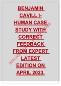 BENJAMIN CAVILL I-HUMAN CASE STUDY WITH CORRECT FEEDBACK FROM EXPERT LATEST EDITION ON APRIL 2023.