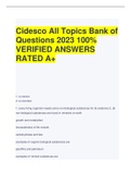 Cidesco All Topics Bank of  Questions 2023 100%  VERIFIED ANSWERS RATED A+