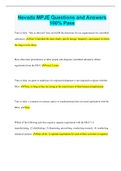 Nevada MPJE Bundled Exams Questions and Answers 100&percnt; Pass